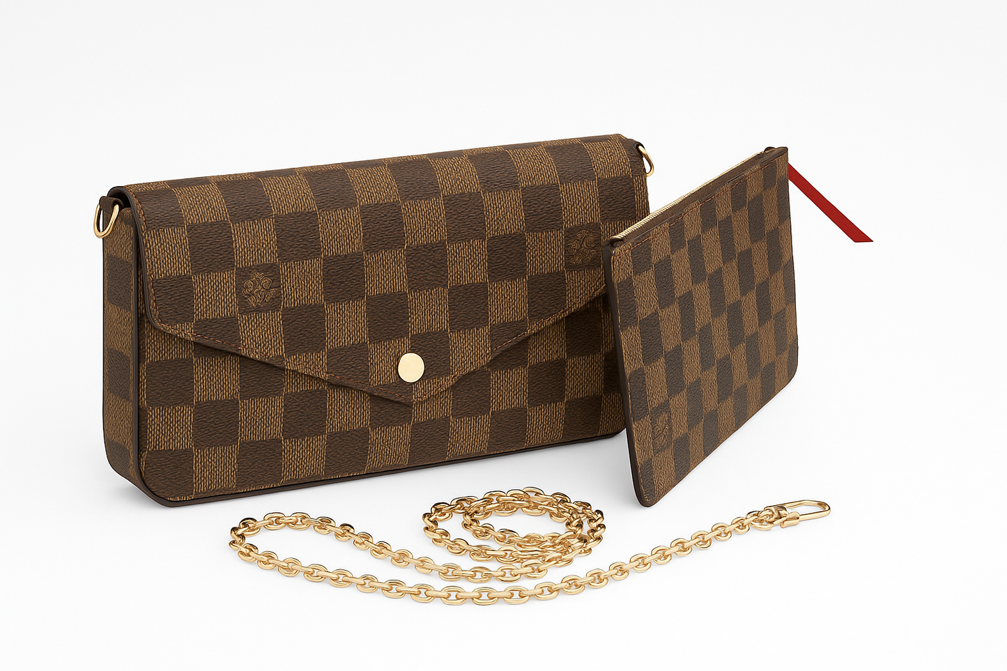 Louis Vuitton - Bolso + Cartera Marrón